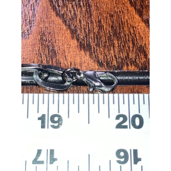 Crystal Victorian Style Gun Metal Gray Chain Statement 19 7/8 Inch Necklace! - Picture 8 of 8